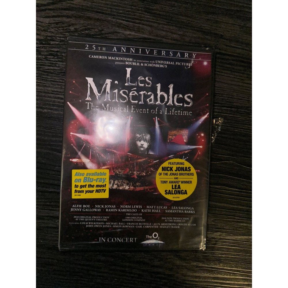 NEW! Les Miserables DVD 25th Anniversary Concert 2 Performances Musical